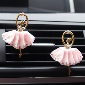 Mooie diamant set ballet meisje auto outlet decoratie auto auto interieur accessoires airconditioning parfum parfum clip