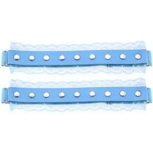 12 Kleuren 1 Paar Vrouwen Vrouwelijke Been Kousenband Klinknagels Meisjes Lace Trim Decoratieve Riem Verstelbare Been Lus Bretels