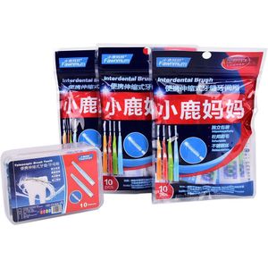 10 stuks 0.7 0.8 1.0 1.2mm Push-pull Rager Orthodontische Dental Cleaning Borstels Volwassenen Tandvlees Tandenstoker Massage