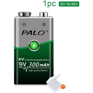 Palo 9V 6F22 Ni-Mh 9V Oplaadbare Batterij + Smart Battery Charger Voor 1.2V Aa Aaa Nimh Nicd batterij Voor 9V Oplaadbare Batterij