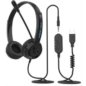 BH69 Bluetooth/Usb Callcenter Headset Pc Computer 3.5Mm Business Headsets Met Super Cardioid Unidirectionele Microfoon