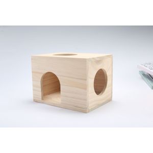Rechthoekige Chinchilla Chalet Speelgoed Hamster Kleine Dier Houten Speelgoed Huis Vaste Nest Huisdier Producten WY70412