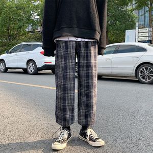 Mannen Losse Trekkoord Casual Broek Plaid Afdrukken Harembroek Joggers Joggingbroek Streetwear Blauw/Grijze Broek Size M-2XL