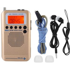 Vliegtuigen Fullband Vhf Radio Draagbare Fm Am Sw Radio Vhf Cb 30-223Mhz 25-28Mhz Air 118-138Mhz Met Dual Wekker