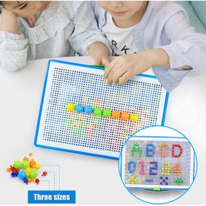296pcs Paddestoel Mozaïek Pegboard Kids Educatief Speelgoed Nagels Jigsaw Puzzels Leren Speelgoed DC156