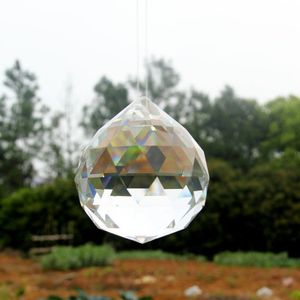 5/6/7/8/10Cm Crystal Facet Ball Suncatcher Kroonluchter Prism Lamp Kralen Deel Opknoping hanger Thuis Bruiloft Decor Ornament Craft