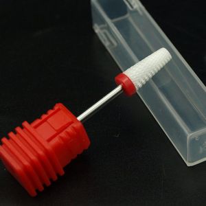 EasyNail Keramische Nail boor Cuticle Schoon Nail gereedschap 3/32 ""Nail File Goede gebruikt Cuticle Nozzle bits Platte D-2