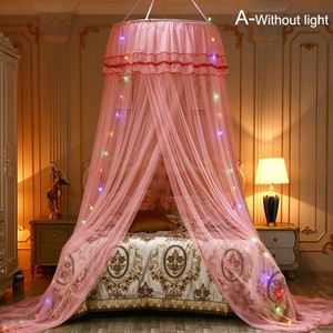 Romantische Klamboe Voor Tweepersoonsbed Single-Deur Dome Opknoping Bed Gordijn Prinses Mug Bed Netting Canopy Meisjes Kamer decor