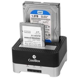 Externe Box Coolbox COO-DUPLICAT2 2,5 "-3,5" Sata Usb 3.0 Zwart Wit