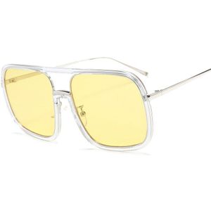 46160 Vierkante Grote Frame Zonnebril Mannen Vrouwen Shades UV400 Vintage Bril