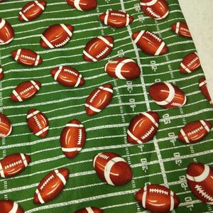 100% Effen Katoenen Groene Streep Brown American Football Gedrukt Stof Chirstmas Stof Patchwork Jurk Doek Ornament