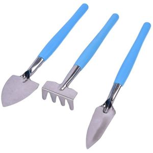 3 Stks/set Tuinieren Tool Set Balkon Home-Grown Mini Graven Past Driedelige Schop Hark Tuingereedschap combinatie