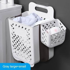 Badkamer Vouwen Vuile Kleren Opslag Mand Wasmand Huishouden Muur Opknoping Grote Draagbare Punch-Gratis Zetten Kleren Emmer