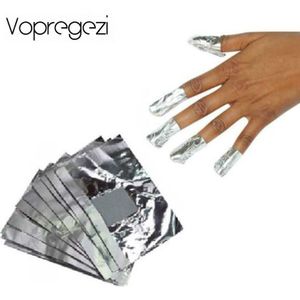 Vopregezi 100 stks Nagellak Remover Aluminiumfolie voor Verwijderen Gel Vernis voor Nagels Cleaner Nail Verwijdering Schoonheid Gereedschap
