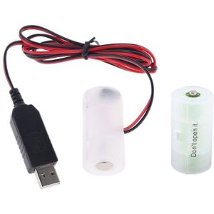 LR14 C Batterij Eliminator Usb Voeding Vervangen 1 Tot 4 Stuks 1.5V C Mobiele Batterij Voor Led Lampen speelgoed Elektronische Apparaten