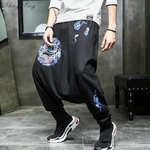Chinese traditionele kung fu wushu broek kleding voor mannen mannelijke linnen oosterse stijl wijde pijpen broek broek outfits V1786