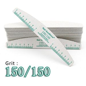 10pcs Washable Ruler Nail File Strong Sandpaper Nail Buffer Block For Manicure Lime a ongle 80/100/150/180/240/320 Boat Files
