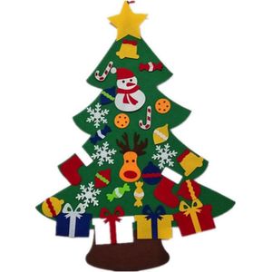 -Vilt Kerstboom Voor Kids 3.2Ft Diy Kerstboom Met Peuters 30 Pcs Ornamenten Voor Kinderen Xmas opknoping