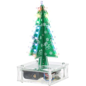 Diy Kerstboom Kit Kleurrijke Maken Led Licht Acryl Kerstboom Met Muziek Elektronische Learning Kit Module