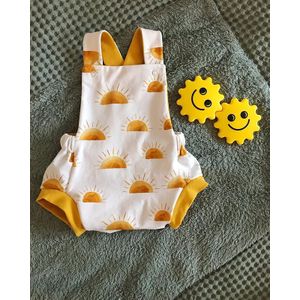 Pasgeboren Baby Meisje Regenboog En Zon Mouwloze Bodysuits Jumpsuit Linnen Outfit Kleding