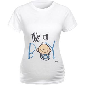 Borstvoeding Kleding Vrouwen Moederschap Korte Mouwen Brief Print Tops T-shirt Zwangerschap Kleding Leuke Brief 'It's een boy'