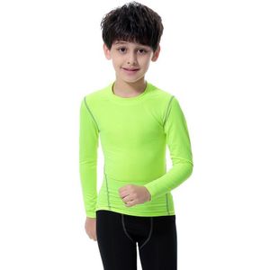 Kinderen Kids Jongen Meisje Compressie Base Layer Skins Tee Thermische Sport T-shirt Sneldrogende Kleding Power kleding 7