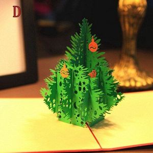 3D Vrolijk Kerstboom Papieren Wenskaarten Voor Kerst Vrienden Uitnodiging Kids