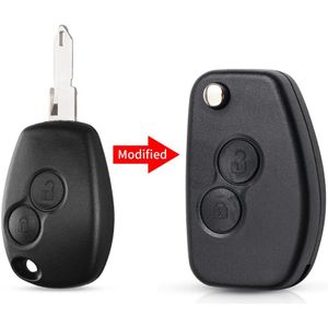 Keyyou VAC102 Ne72 Gemodificeerde Auto Key Case Voor Renault Renault Dacia Modus Logan Clio Espace 2/3BTN Flip Afstandsbediening fob Case