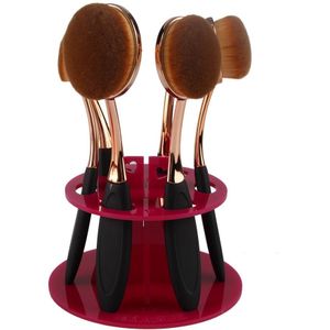6 Gat Ovale Make-Up Borstel Houder Droogrek Organizer Brush Desplay Houders Drogen Stand Opslag Cosmetische Plank Beauty Tool 1121