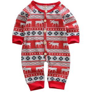 Baby Lente Herfst Kleding Kerst Pasgeboren Baby Jongens Meisje Xmas Kleding Lange Mouw Romper Outfits Santa Elanden Kostuums