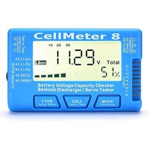 RC CellMeter-8 1-8S Digitale Batterij Capaciteit Voltage Checker Meter LiPo Li-lon NiMH Batterij tester CellMeter 8