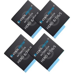 Camera Batterij 1220Mah Voor Go Pro Hero 8 Hero 7 Hero 6 Hero 5 Gopro Hero 8 Zwart Batterijen accessoires Ahdbt 801