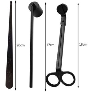 3 Stks/set Kaarsendover Trimmer Haak Rvs Luxe Kaars Schaar Wieken Houder Dipper Home Deco Rose Goud Zilver Zwart