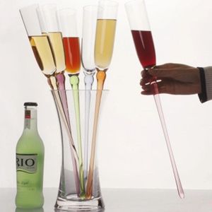 Acryl Cocktail Champagne Glas 6 Bril Met Een Basis Mengen Glas Whisky Beker Bar Liquor Wijn Drinken Transparant
