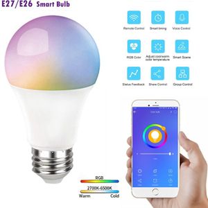 8 Pcs E27/E26 9W Smart Lamp Draagbare Timing Voice Control Led Domotica Ewelink Passen Rgb + cct Lamp Met Google Home Alexa