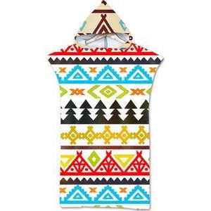 Geometrische Microfiber Wetsuit Veranderende Gewaad Handdoek Poncho Sneldrogend Hooded Handdoeken Voor Zwemmen Beach Surf Zwembad Beachwear Mantel