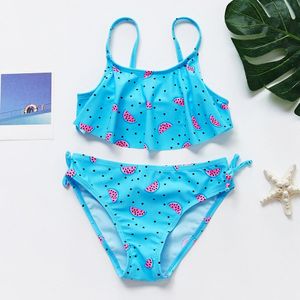 2 ~ 7 jaar Baby Meisjes Badpak Ruche Stijl Meisjes Badmode Watermeloen Kinderen Badmode Mooie Kinderen Strand Wear-ST193