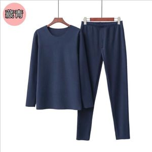 Fdfklak L XL XXL Plus Size Home Kleding Voor Mannen Herfst Winter Man Pyjama Lange Mouw Pyjama Sets Zwart/ grijs mannen Nachtkleding