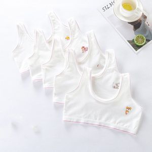 5Pcs Ondergoed Student Meisje Katoenen Ontwikkeling Meisje Beha Meisje Ademend Hemdje Training Zomer Kinderen Bras Student Kids Baby