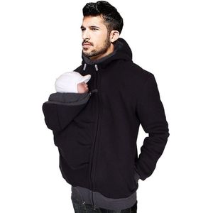 Dad Lente kangoeroe hoodies katoen draagzak jassen met rits dad jas dragen carry zuigeling sweatshirt warme kleren