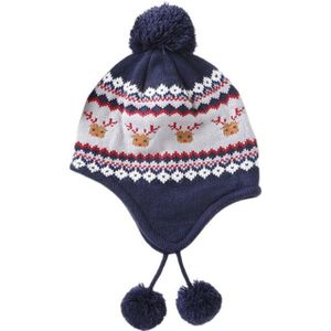 Kids Baby Winter Christmas Reindeer Pompom Oorklep Beanie Cap Lange Sjaal Handschoenen