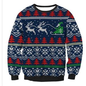 3D Rendier Lelijke Kerst Trui Sweatshirt Mannen Vrouwen Vocation Xmas Kleding Tops Trui Kerst Jumper