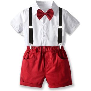 Mode Witte Baby Jongens Kleding Kinderen Pak Pasgeboren Trainingspak Formele Jurken 4Ps Kostuums Voor Kinderen Voor 1st Verjaardag Jurk