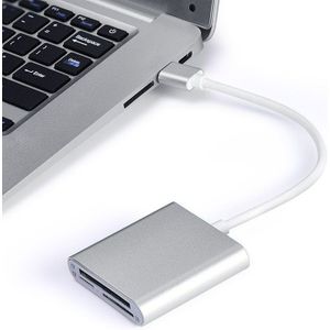 Usb 3.0 Cf Kaartlezer Sd Memory Card Reader Writer Flash Card Adapter Tf Micro Sdhc Md Mmc Sdhc Sdxc voor Windows Mac Aluminium