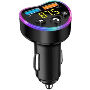 Bluetooth-Compatibel 5.0 Fm Modulator Handenvrij Mp3 Speler Dual Usb Charger QC3.0 Snelle Opladen Ondersteuning Flash Muziek