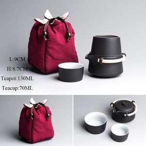 TANGPIN zwart servies keramische theepot gaiwan met 2 cups een thee sets draagbare reizen thee set drinkware