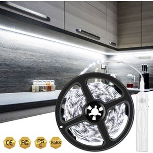 Led Strip Lamp Lichaam Inductie Met Dc Batterij Doos Intelligente Laagspanning 5V Waterdichte Licht Familie Decoratie Lamp Cool wit