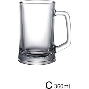 Bier Glas Transparant Wijn Bier Drinken Glazen Mok Cup Met Handvat Voor Drinken Voor Bar Thuis