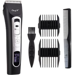 CkeyiN Elektrische tondeuse Draadloze haarsnijmachine Oplaadbare tondeuse met lcd-scherm voor heren Snelladende tondeuse met laag geluidsniveau