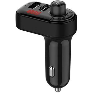 Bluetooth 5.0 Fm-zender Handsfree Car Kit Audio Ontvanger MP3 Speler Dubbele Usb 3.1A Fast Charger